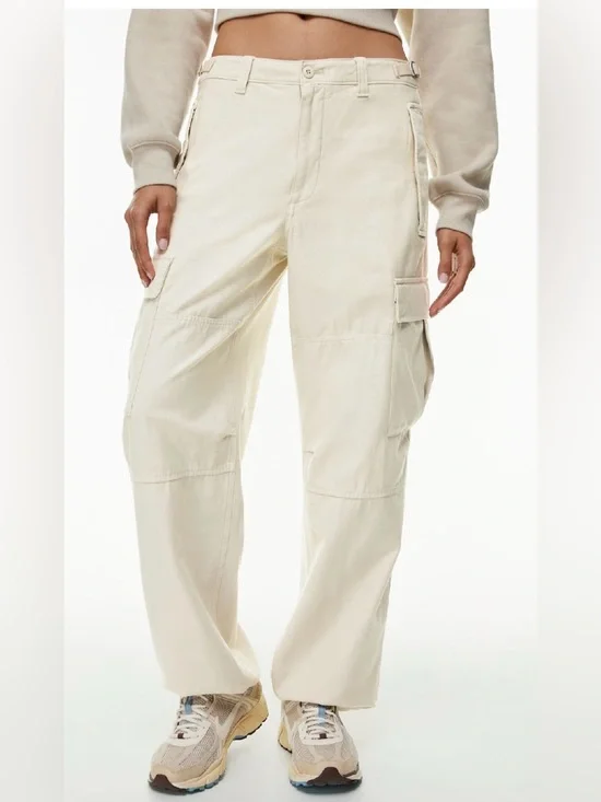 TNA Cream High-Waist Cargo Pants - Picture 2 of 13